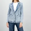 Saco liso de denim