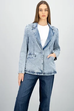Saco liso de denim