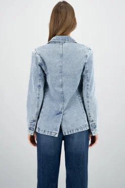 Saco liso de denim