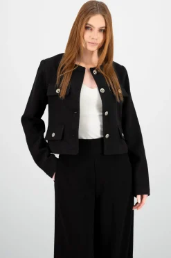 Saco tweed con bolsas y botones Hypsters