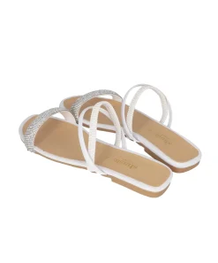 Sandalia Cintas Cruzadas Brillos