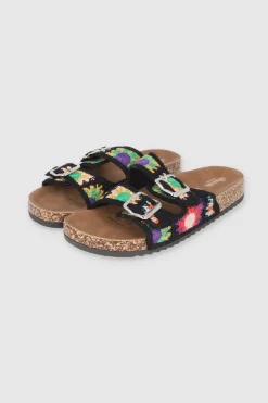 SANDALIA CORCHO TEJIDA