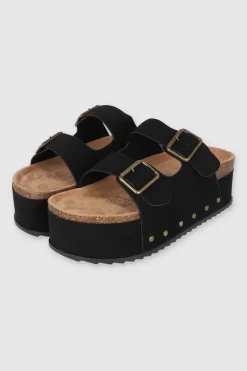 Sandalia doble plataforma dos hebillas tiras