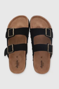 Sandalia doble plataforma dos hebillas tiras