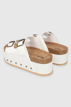 Sandalia doble plataforma dos hebillas tiras