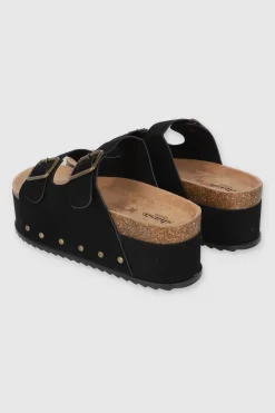 Sandalia doble plataforma dos hebillas tiras