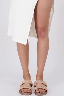 Sandalia Dos Tiras Brillos Slide