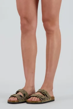 Sandalia dos tiras chaquiras