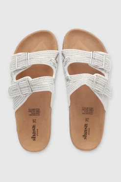 Sandalia dos tiras chaquiras