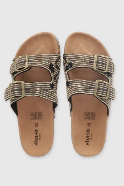 Sandalia dos tiras chaquiras