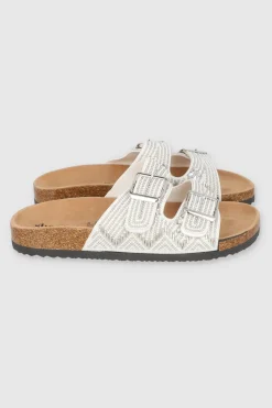 Sandalia dos tiras chaquiras