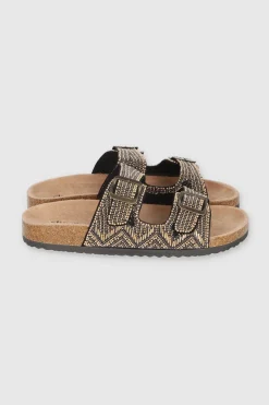 Sandalia Dos Tiras Chaquiras