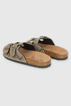 Sandalia dos tiras chaquiras