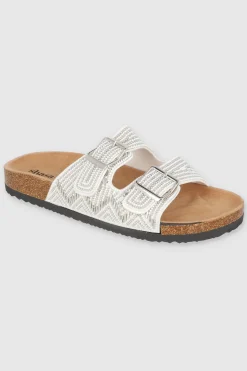 Sandalia dos tiras chaquiras