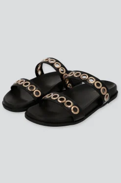 Sandalia dos tiras eyelets grandes