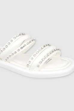 Sandalia dos tiras mix brillos grandes