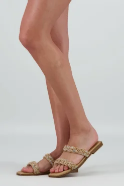 Sandalia dos trenzas textura