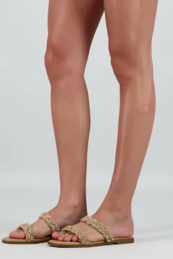 Sandalia dos trenzas textura