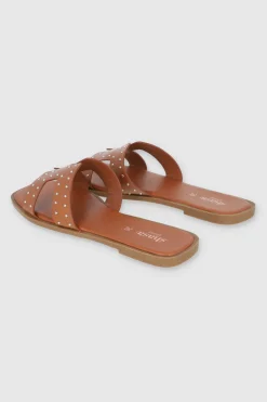 Sandalia greca aplicación studs