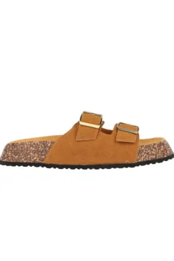 Sandalia pala cinta ancha gamuza