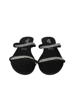 Sandalia pala cintas entrelazadas brillos