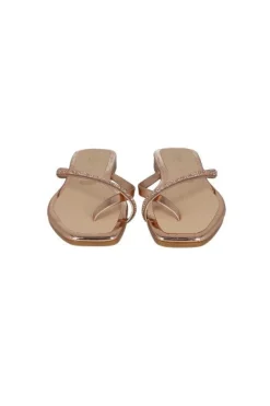 Sandalia pala metalizada brillos