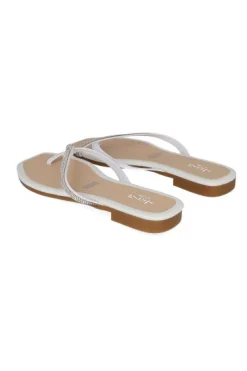 Sandalia pala metalizada brillos