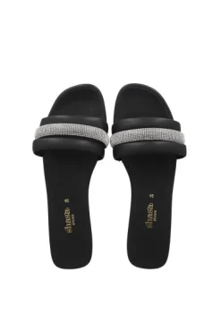 Sandalia Pala Tira Ancha Brillos