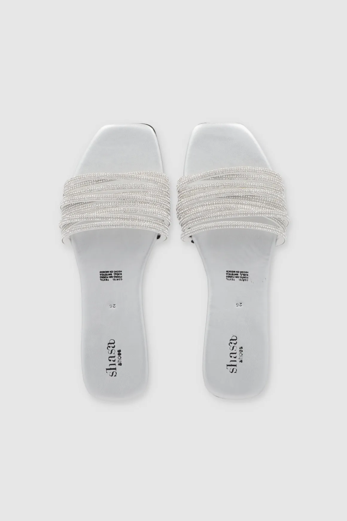 Sandalia pala tiras brillos