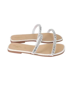 Sandalia pala tiras brillos