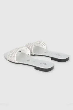 Sandalia pala tiras brillos