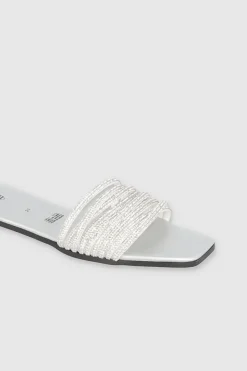 Sandalia pala tiras brillos