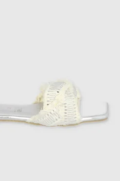 Sandalia Plana Deshilada Brillos