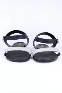 Sandalia Plana Tiras Brillos