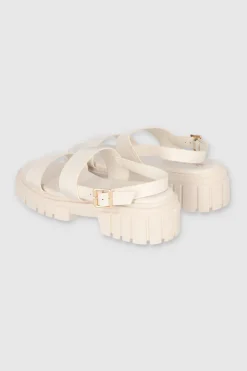 Sandalia Plataforma Suela Dentada Tiras Anchas