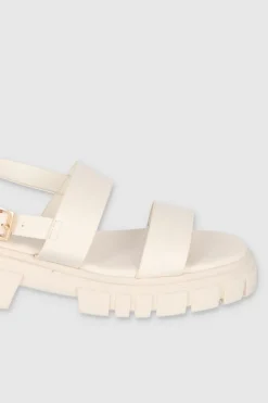 Sandalia Plataforma Suela Dentada Tiras Anchas