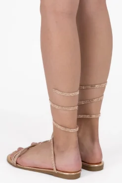 Sandalia pulsera brillos