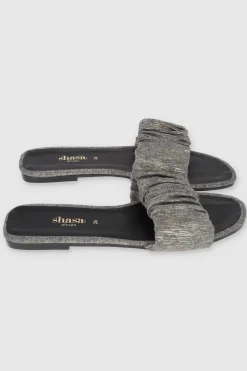 Sandalia rugosa metalicos