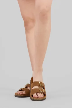 Sandalia Suela Corcho Doble Hebilla
