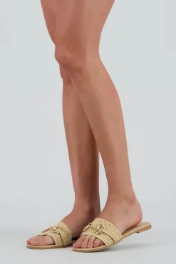 Sandalia tira ancha yute aplicación eslabón