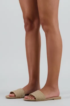 Sandalia tira ancha yute trenzado