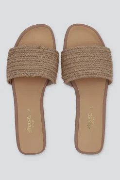 Sandalia tira ancha yute trenzado