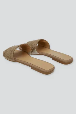 Sandalia tira ancha yute trenzado
