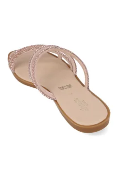 Sandalia Tiras Brillos Cortados