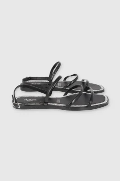 Sandalia tiras cerco brillos