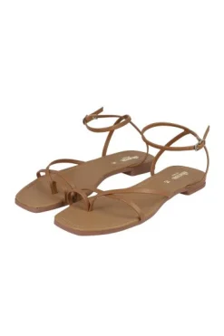 Sandalia Tiras Delgadas Anillo Dedo