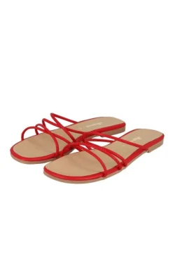 Sandalia Tiras Metalicas Cruzada