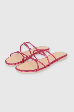 Sandalia Tiras Metalicas Cruzada