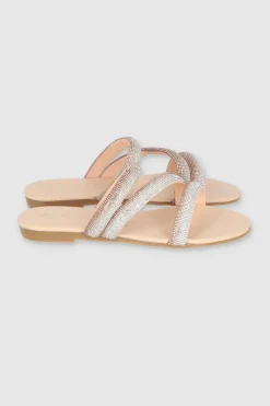 Sandalia Tiras Multicolor Brillos