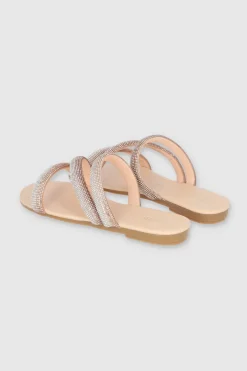 Sandalia Tiras Multicolor Brillos